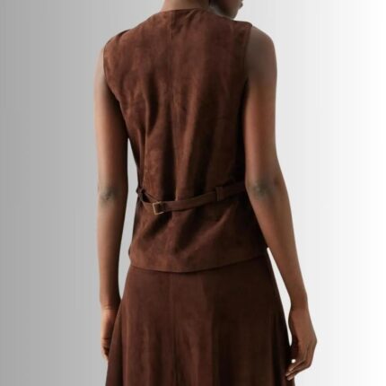 Back view of Suede Vest Women