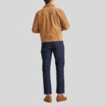 Back view of men's tan suede jacket