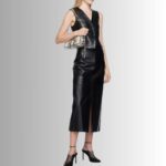 Black Leather Vest Women - Full-Length