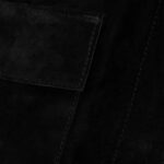 Black Suede Jacket Women - Close-Up