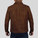 Men's Suede Shirt Jacket - Back View