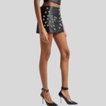 Studded Leather Skirt - Side View